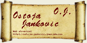 Ostoja Janković vizit kartica